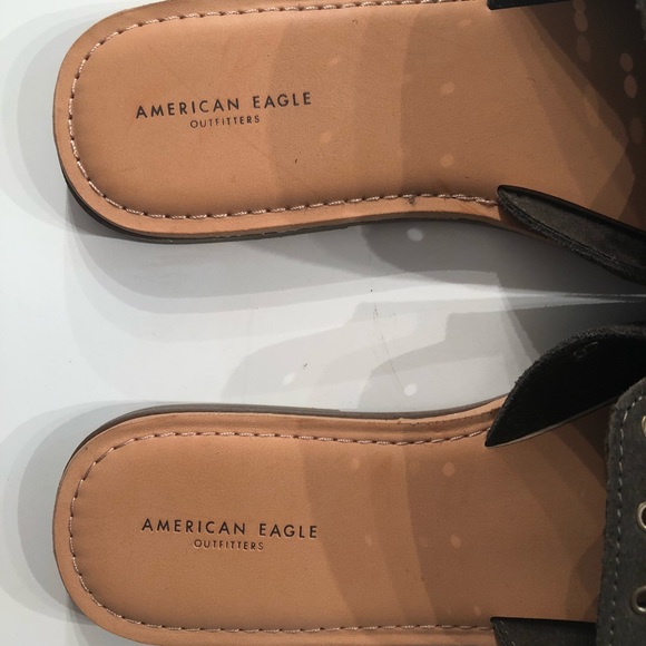 American Eagle Suede Loafer Slide Sandal Size 9 - Picture 2 of 3